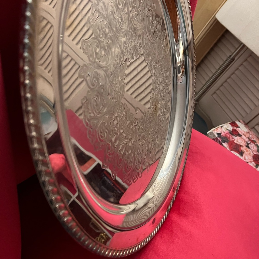 🍽️WMA ROGERS SILVER SERVING PLATTER🍽️ - Picture 4 of 8